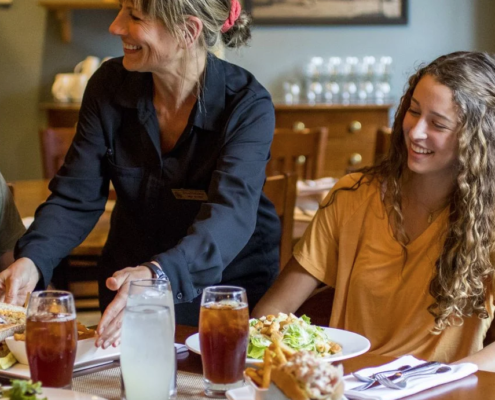 Relax Williamsburg Traditions Restaurant.